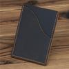 Men's Vintage Crazy Horse Leather Card Holder Retro Brown Coffee Slim Minimalist Wallet Handmade Multi-Card Slots for Daily Commute Practical Use