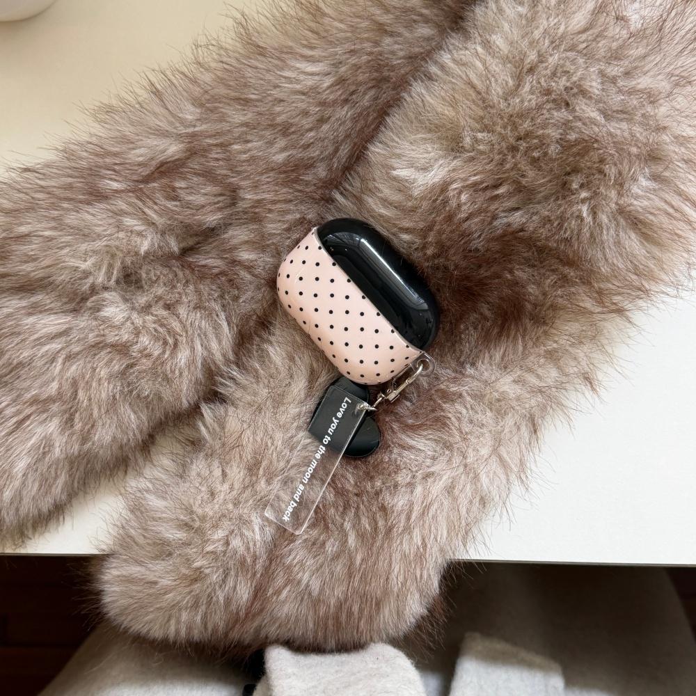 Black Cover Simple Polka Dot for Apple Airpods4 Earphone Case Airpodspro3 Generation Bluetooth Earphone Cover Airpodspro2 Personalized 3rd Generation