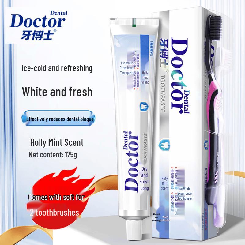 Dr. Toothpaste Ice White Mint Toothpaste & Brush Set