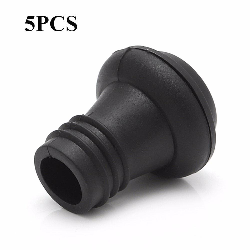 1/5PCS Home Bottle Black Wine Stopper Rubber Pump Preserver Vacuum Suction