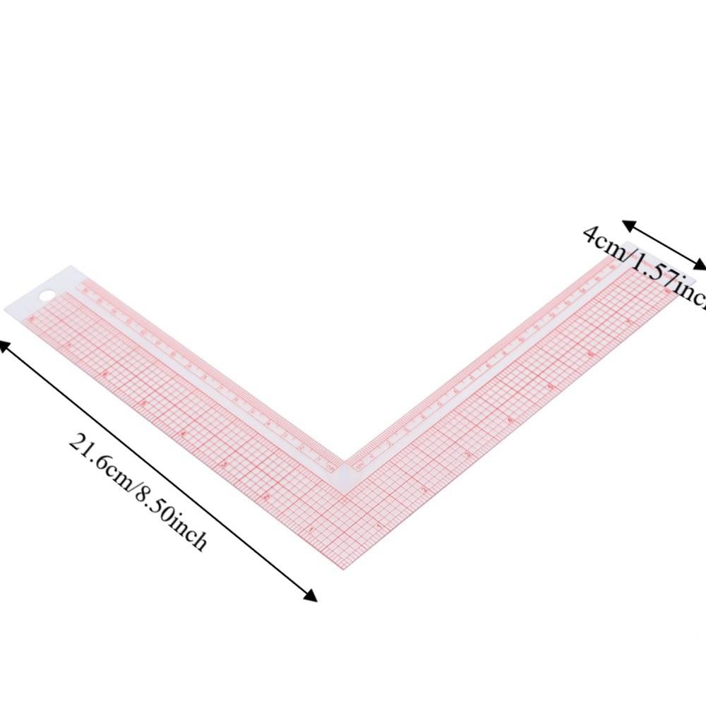 Plastic L-Shaped Ruler 90 Degree Right Angle Ruler Measuring Tool Sewing Ruler DIY Craft