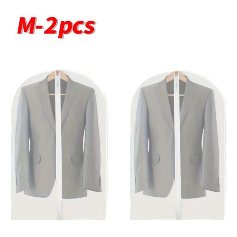 Storage Dust Cover Waterproof Visible Moisture-proof Mildew Proof Hanging Pocket Coat Suit Hanging Cotton Jacket Bag Long Style