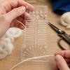 2pcs Multifunctional Design Yarn Gauge Tool Acrylic Material Spinning Control Card  For Spinners