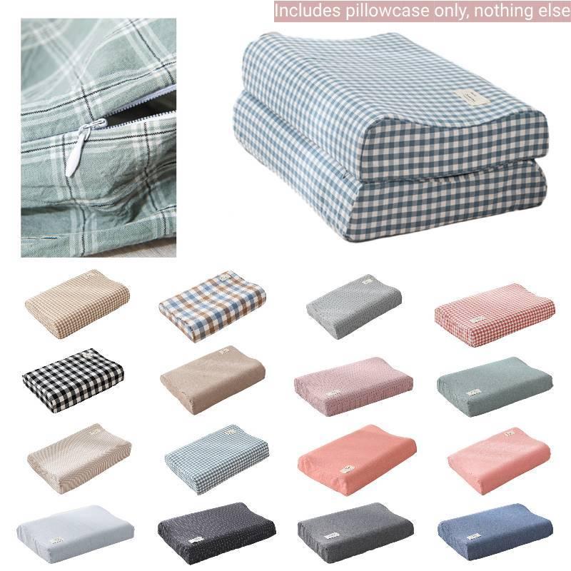 Hypoallergenic Cotton Latex Pillowcase Soft And Skin-friendly 50x30cm Memory Foam Pillow Cover All Seasons Pillowcase