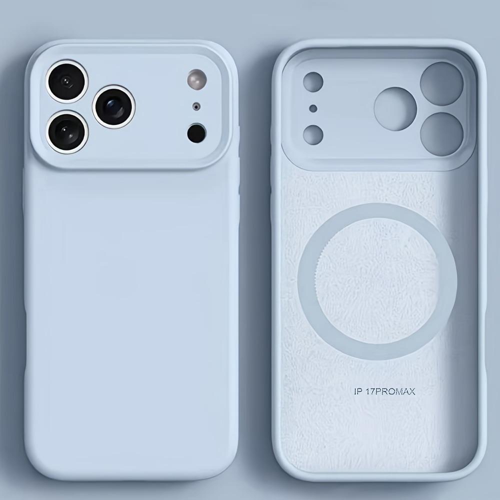 

Для Magsafe Магнитный Чехол для Телефона Для iPhone 17 16 15 14 13 12 Pro Max Plus 17Pro Air Роскошный Жидкий Силикон Ударопрочный Мягкий Чехол iPhone 15