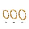 Color 1 Pair Accessories Hoop Earrings Round Circle Earrings Buckle Titanium Steel