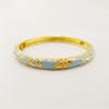 Enamel Flower Bangle Traditional Women's Hand Bracelet Vintage Cloisonne Bangle  Jewelry Gifts