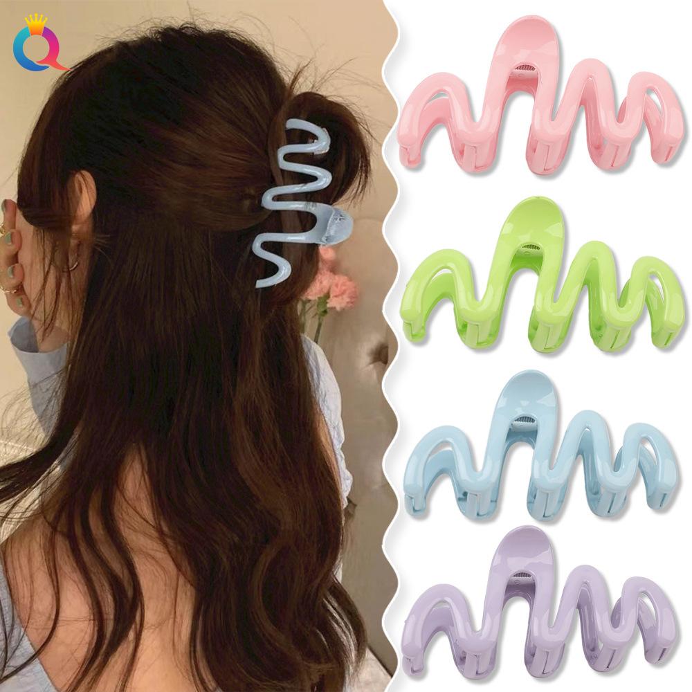 Colorful Grip Wavy Hair Clip Back of Head Clip Hair Clip Updo Shark Clip Hair Accessories