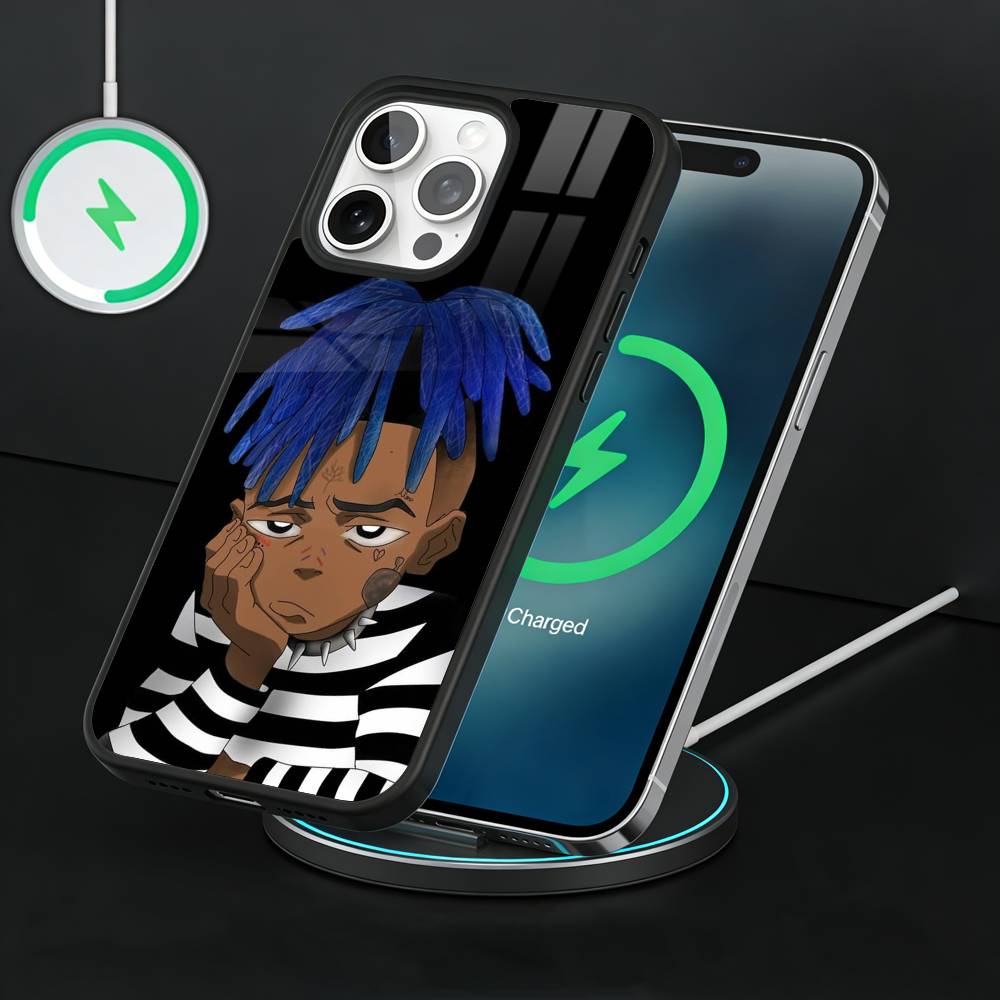Anime Style Rapper X-XXXTentacionS Phone Case For iPhone17,16,15,14,13 Plus,Pro Max Magnetic For Magsafe Wireless Charging