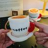 Cute Fun Simulation Coffee Cup Keychain Cartoon Stuffed Doll Toy Backpack Bag Pendant Decorative Car Key Chains Accessories Gift