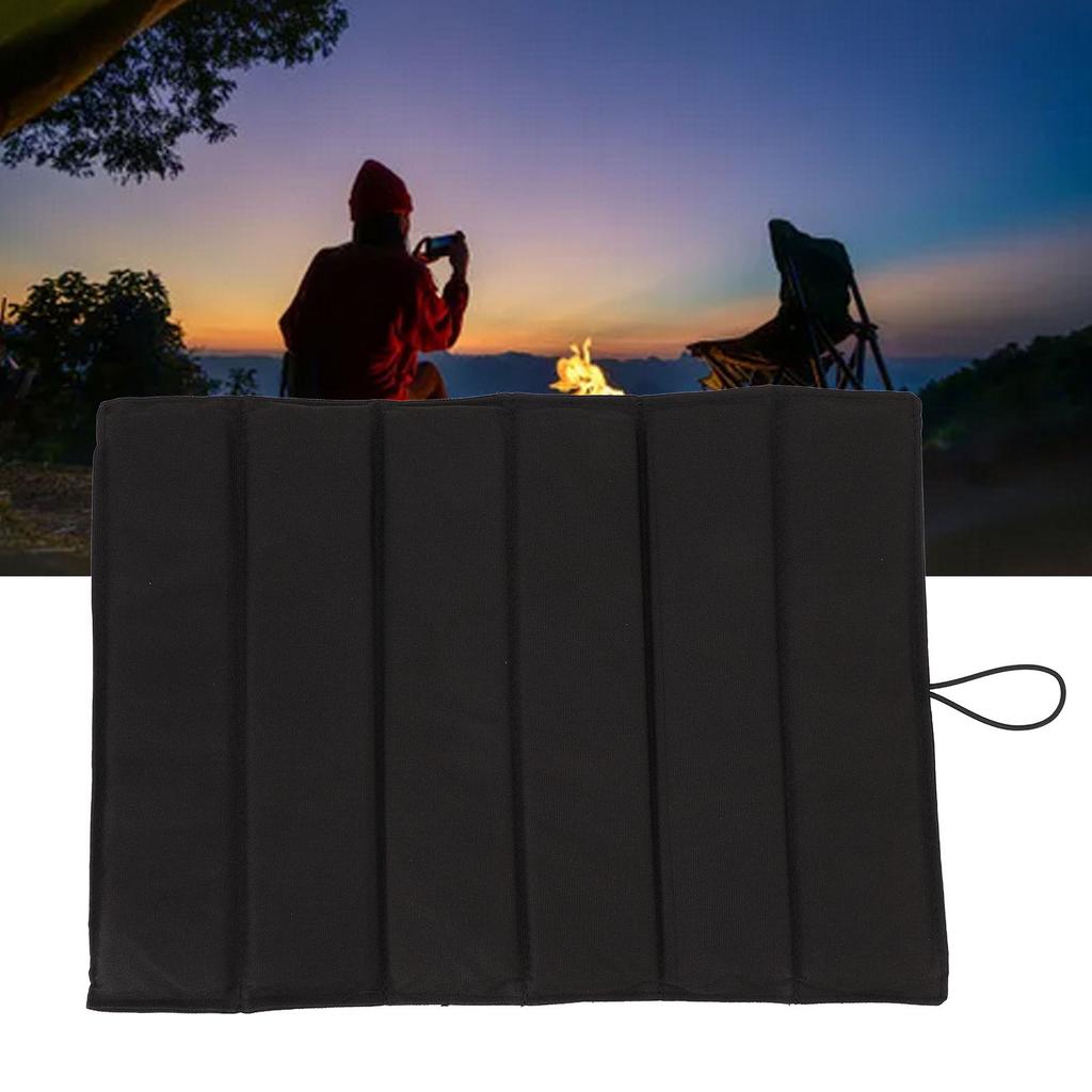 Black Portable Water Proof Picnic Mat Camping Sitting Pad Thickened Folding Small Cushion for Outdoor Beach Travel