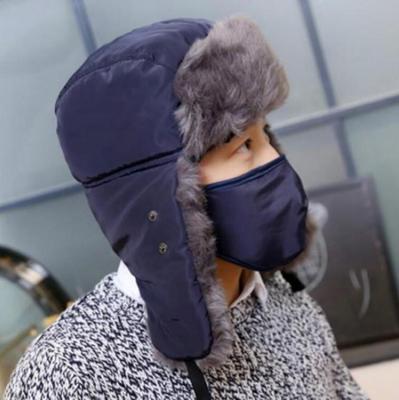 Männer Frauen Winter Trapper Aviator Ski Hüte Mit Maske Kappe