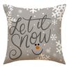 New Linen Cartoon Snowman Pillow Cover Christmas Decorative Sofa Cushion Linen Breathable Cushion Printed Cushion