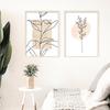 Boho Poster Botanical Floral Landscape Canvas Painting Abstract Lines Leaves Print Picture Living Room Decor Wall Art