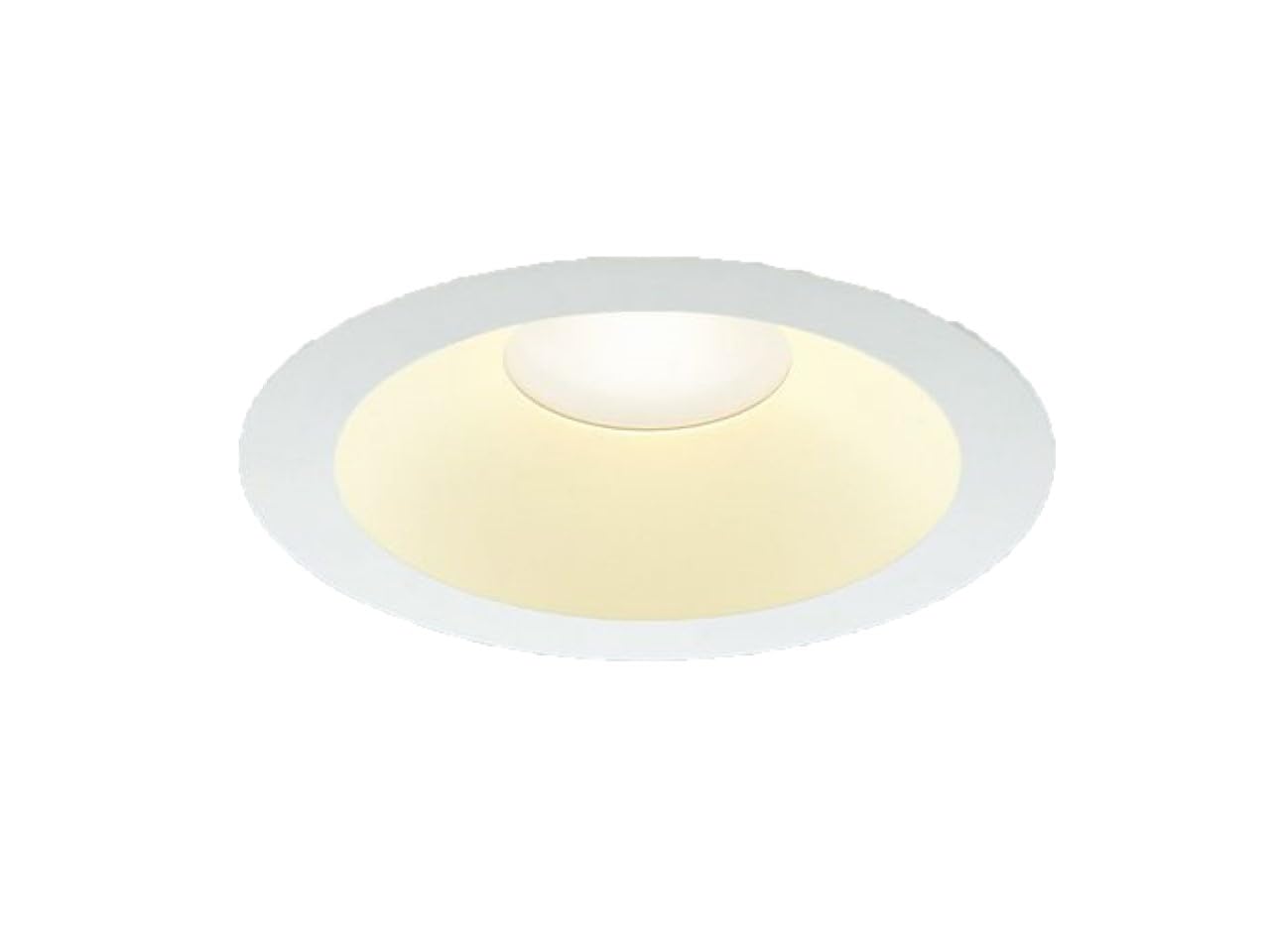 

Koizumi LED Downlight, Rainproof and Moisture-Resistant, 125mm Recessed Hole, Warm White, Renovation-Friendly, Wide Frame, Incandescent Equivalent to