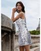 2025 European Sequin Spaghetti Strap Evening Party Dress