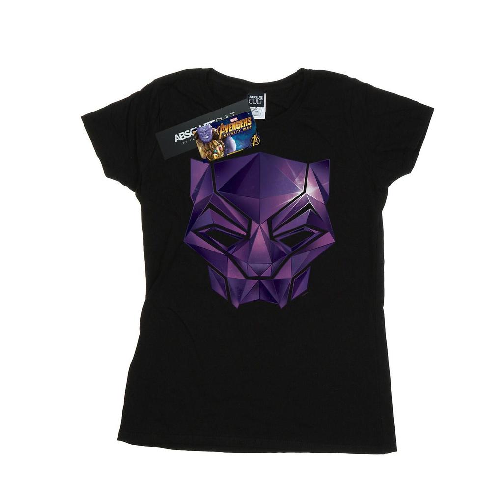 Marvel Womens/Ladies Avengers Infinity War Black Panther Geometric Cotton T-Shirt