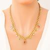 Elegant Country Fruit Charm Necklace Colorful Statement Neckchain Handmade Jewelry for Everyday and Special Occasions