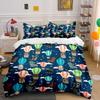 Dog and Hot Air Balloon Pattern Bedding Duvet Cover Set Duvet Cover Pillowcases (1*Duvet Cover 2*Pillowcases, Without Duvet Insert)