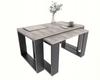 Set di tavolini LOFT estensibili Westa, CEMENTO NERO