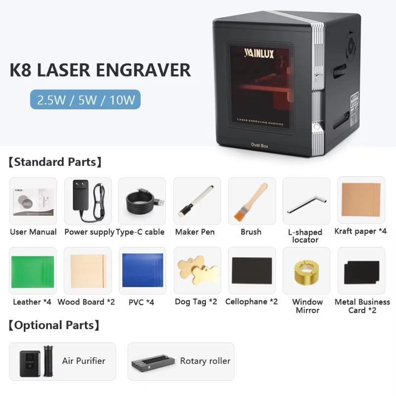 All-in-One Fully Automatic Laser Engraving Cutting Machine - Portable Desktop Household Marking Tool