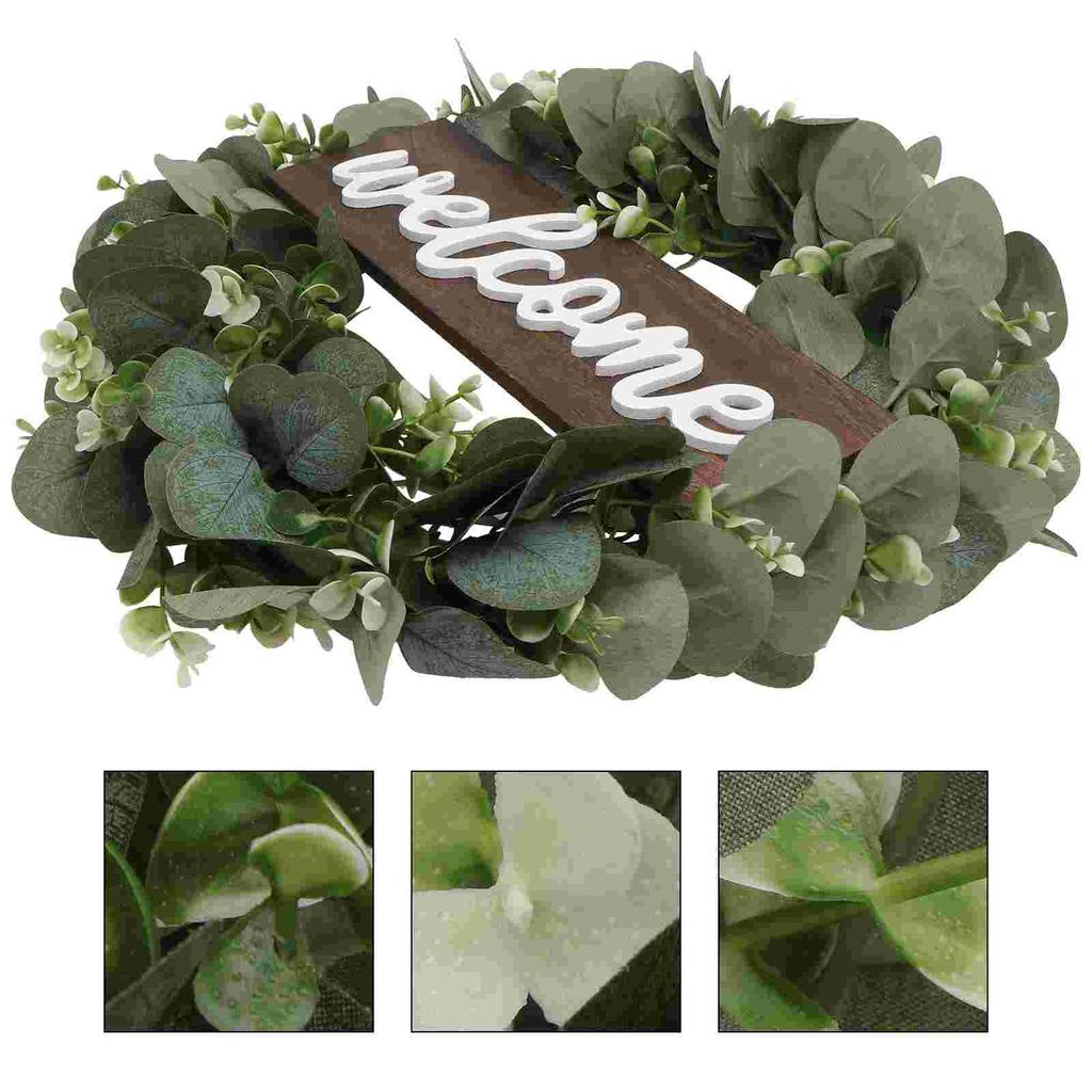 Künstliche Girlande Kranz Anhänger Simulation Hängen Dekor Szene Layout Willkommen Embleme Blume Front Tür