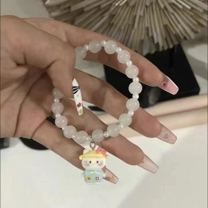 Cartoon Cute Cat Bracelets For Women Unique Stylish Handmade Geometric Jewelry