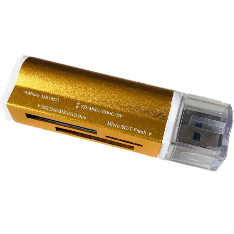 USB 2.0 High-Speed 4-in-1 Card Reader for Sony MS/SD/CF/M2 Cards