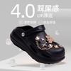 New drop plastic hole shoes women's sandals bear thick-soled outer slippers casual beach shoes women's bag head cool slippers