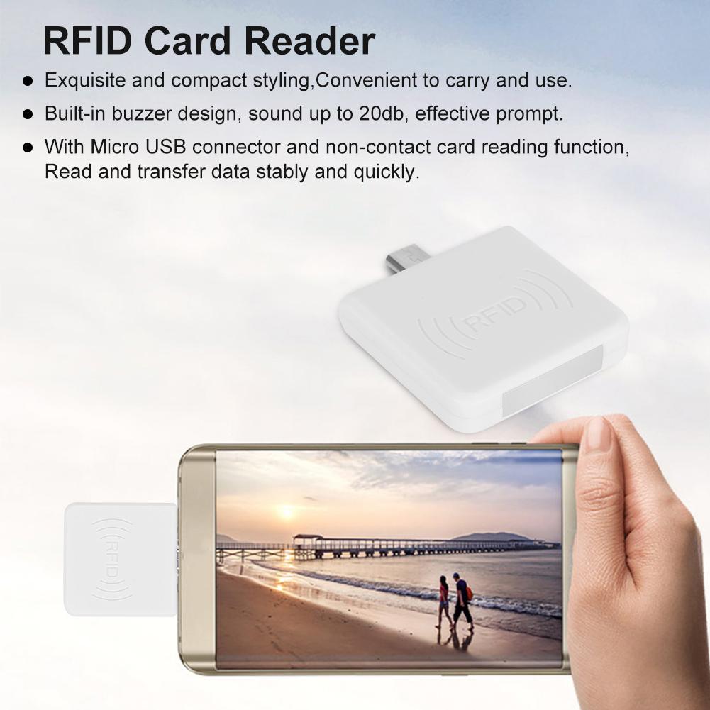 Non Contact   Card Reader Adapter ID Mobile Phone Smart   USB Converter(White )