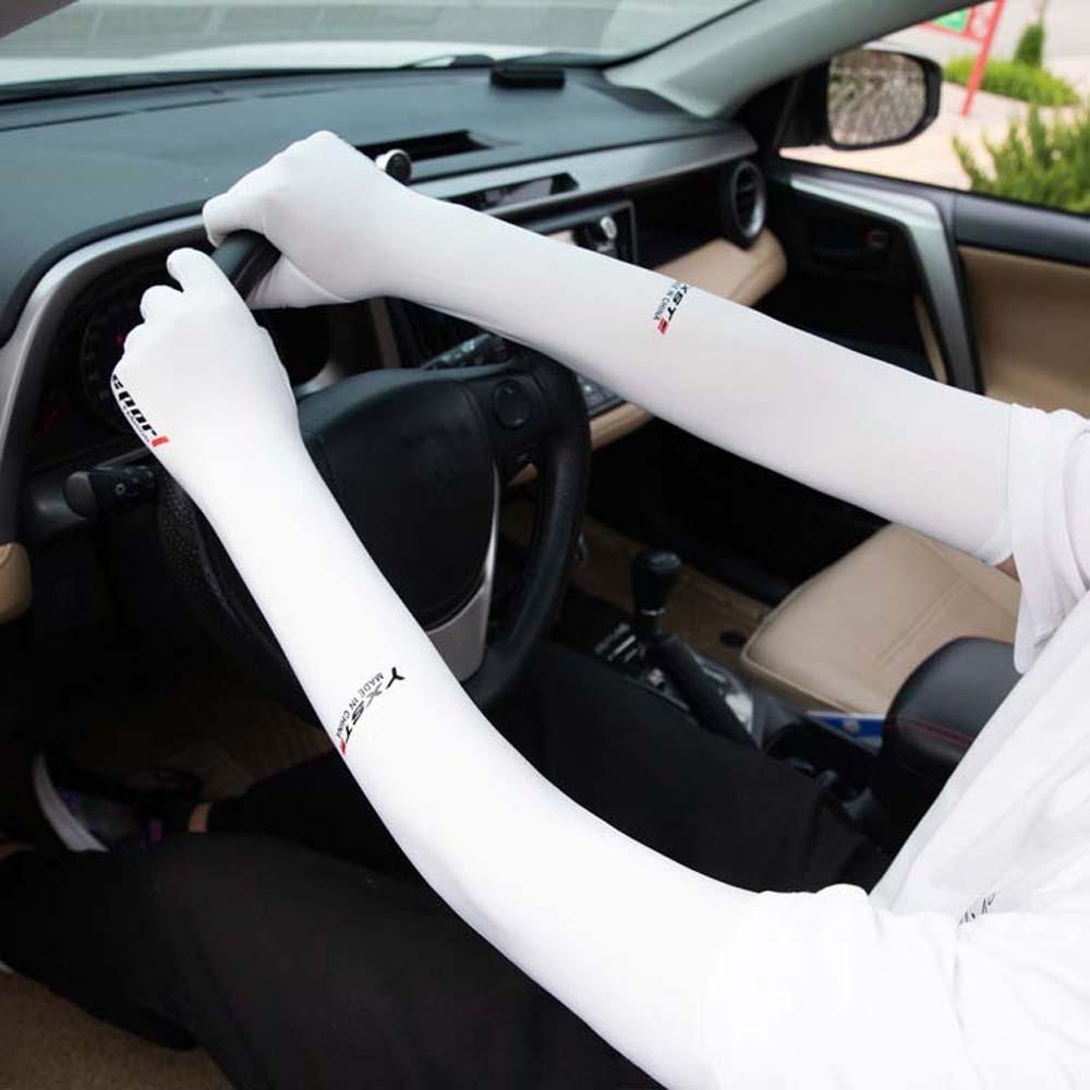 Zwei Finger mit freiliegendem halbem Finger Eisärmel Sonnenschutz Anti-UV-Armärmel Für Frauen