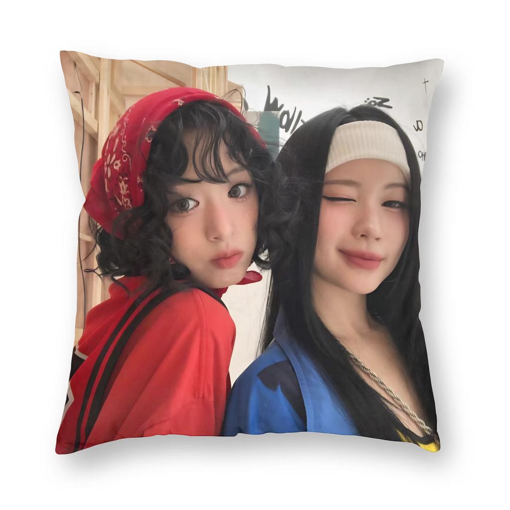 Kpop Style Babymonsters Group Pillowcase Soft Polyester Cushion Cover Decor Pillow Case Cover Home Square 18''