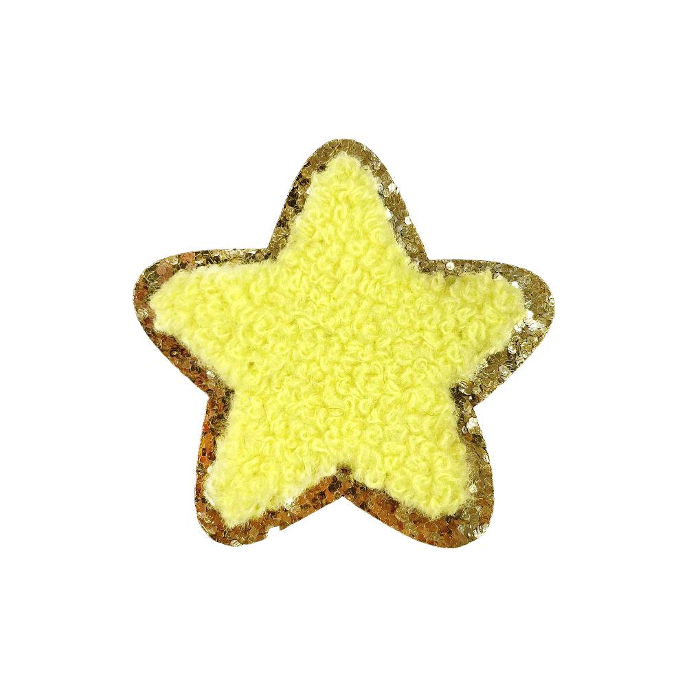 Colorful DIY Chenille Stickers: Stars, Hearts, Rainbow, Lightning & Flowers