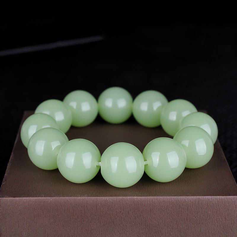 Bracciale in Giada Verde Stile Cinese | Perline di Cristallo Curativo Naturale Gioiello Spirituale Regalo per Donne