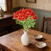 Yousheng Finished Pipe Cleaner Flower Handmade Chenille Stem Red Peony Flower for Women Mother Wife Valentine's Birthday Wedding Home