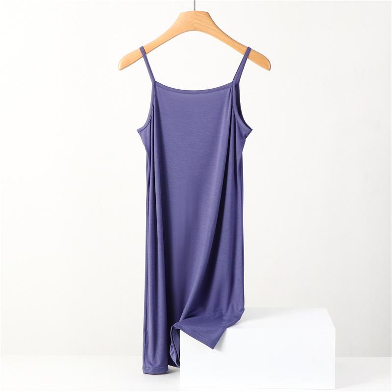 Nadměrná velikost Jarní Letní Noční košile Dámská Spací Dlouhé Šaty Modální Bavlna Dámská Noční košile na Ramínka Ležérní XL-8XL