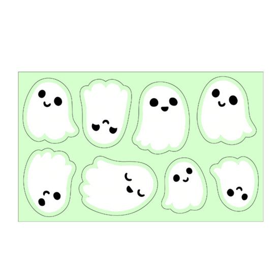 Cartoon Ghost Party Decorations Halloween Glow-in-the-Dark Wall Stickers, Cute Pumpkin Decals, Waterproof PVC Window Clings Removable Art
