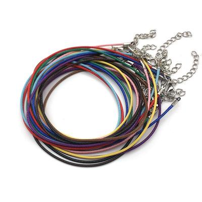 100pcs 1.5mm Korean Wax Cord Necklace Leather Chain for DIY Jewelry 