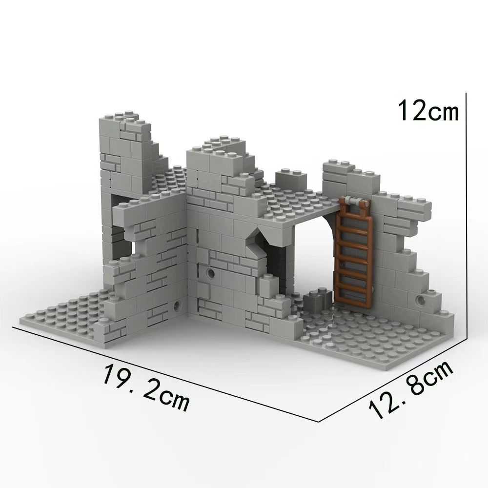 First-Class Second-World-War Ruins High-Standard Constructions First-Class Construction-Set Building-Bricks Military-Themed First-Class Battlefield