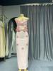 Elegante Vestido Bodycon Bandeau con Flor 3D: Vestido de Boda y Fiesta Verano 2024