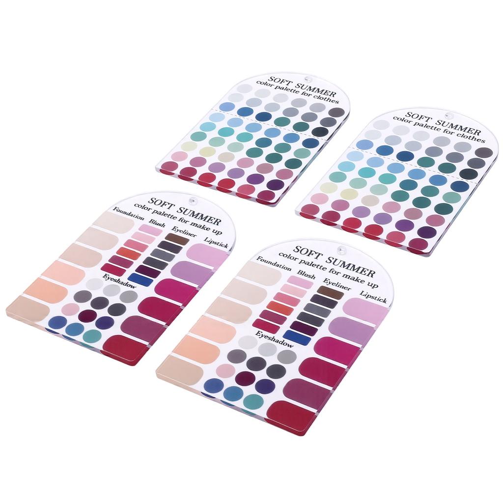 2 Sets Color Palette Cards Portable 12 Season Color Analysis Guide for Clothing Makeup Skin Tone Test