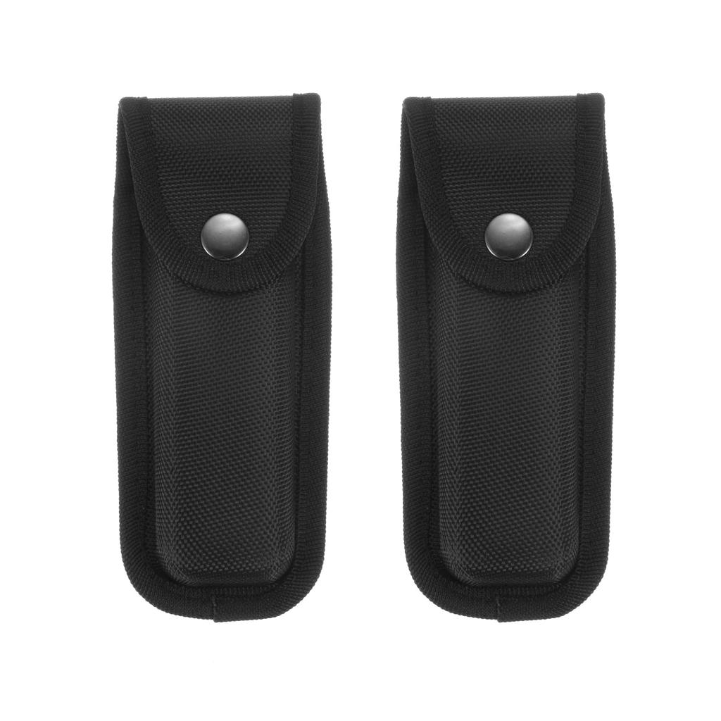 uxcell 2pcs Nylon Pocket Knife Sheath x Horizontal and Vertical Belt Loop Pouch Sheath for Folding Knife with Snap Closure for Outdoor Activities