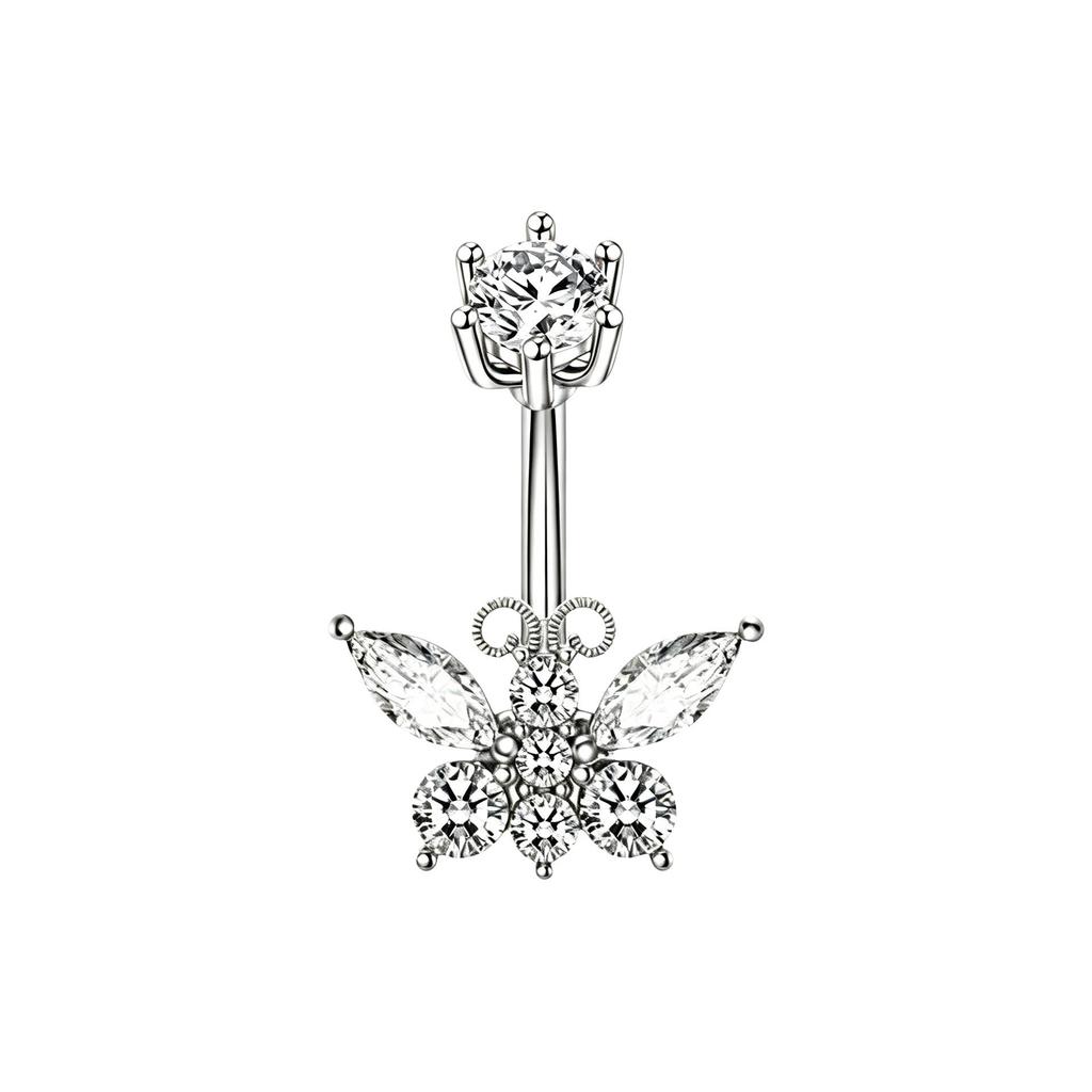 Zirconia Navel Piercing Clip - Hot Selling European and American Body Jewelry