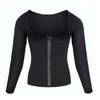 Sudorazione a Maniche Lunghe in Neoprene Modellante Fitness Modellamento del Corpo Trainer Vita Shapewear