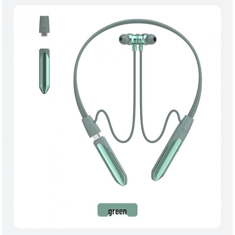 Ultra-Long Battery Dual Battery Neckband Noise Cancelling Wireless Bluetooth Sports Headphones