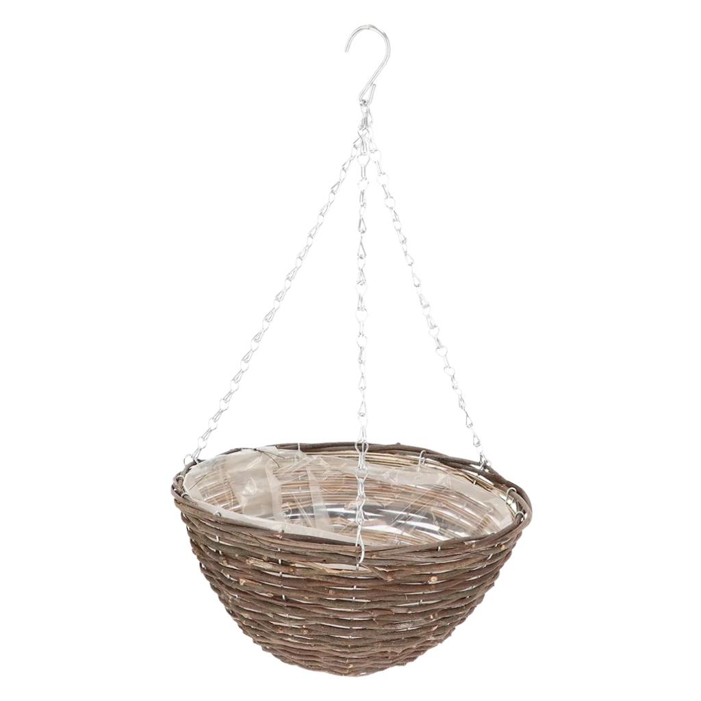 Wiszący Kosz Na Kwiaty Z Wikliny 35 Cm