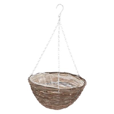 Wiszący Kosz Na Kwiaty Z Wikliny 35 Cm