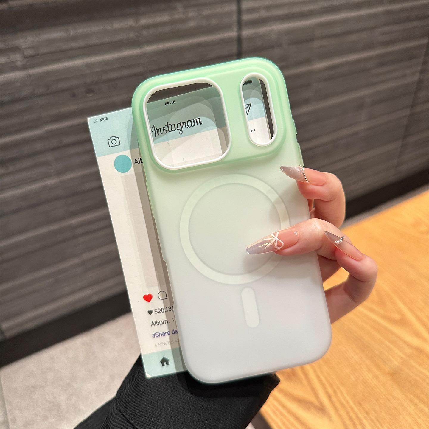 Роскошный чехол-бампер 2 в 1 Candy Magsafe для беспроводной зарядки телефона iPhone 11 12 13 14 15 16 Pro Max 17 Air iPhone 14 зелёный