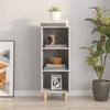 817421 vidaXL Buffet Sonoma Grey 34.5x32.5x90 Cm Engineered Wood