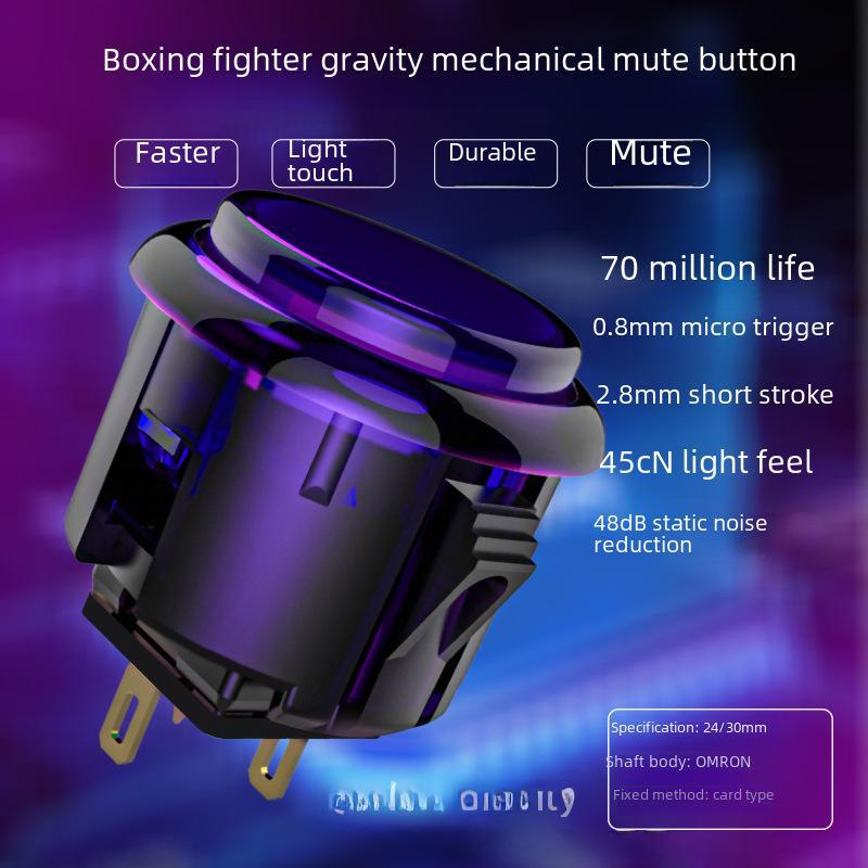 

QANBA Gravity KS Бесшумная быстрая механическая ось Аркадная кнопка 30/24 мм E11 24mm